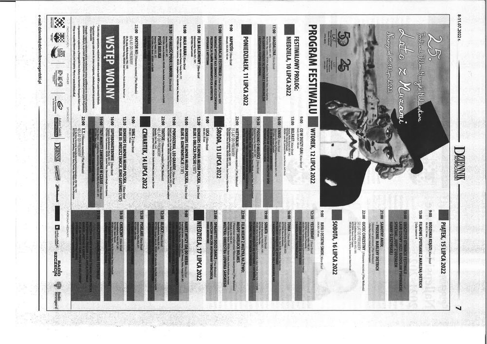 Dziennik Nowogardzki - Program Festiwalu